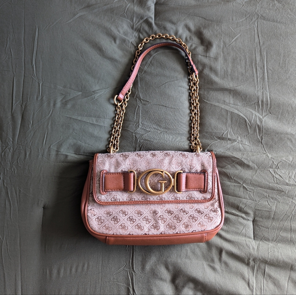 Guess Beige & Brown Crossbody Bag
